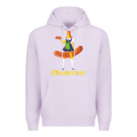 Lilac barmaid oktoberfest funny german woman dirndl bratwurst t shirt Premium Hoodie - InspiraDesign