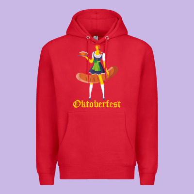 Barmaid Oktoberfest Funny German Woman Dirndl Bratwurst T Shirt Premium Hoodie Designed By Inspiradesign
