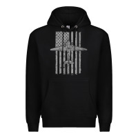 Black C-47 Skytrain Wwii Transport Airplane Vintage Flag Premium Hoodie - InspiraDesign