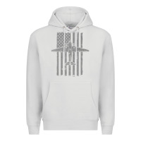 Dove Grey C-47 Skytrain Wwii Transport Airplane Vintage Flag Premium Hoodie - InspiraDesign