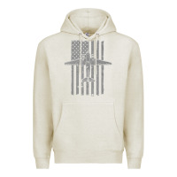 Oatmeal Heather C-47 Skytrain Wwii Transport Airplane Vintage Flag Premium Hoodie - InspiraDesign
