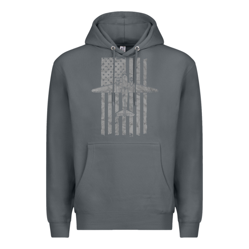 C-47 Skytrain Wwii Transport Airplane Vintage Flag Premium Hoodie by InspiraDesign | Teevron