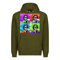 Army Green STEVIE WONDER! Premium Hoodie - InspiraDesign