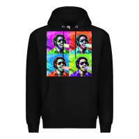 Black STEVIE WONDER! Premium Hoodie - InspiraDesign