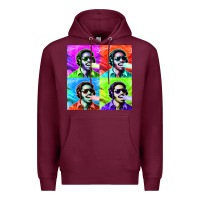 Burgundy STEVIE WONDER! Premium Hoodie - InspiraDesign