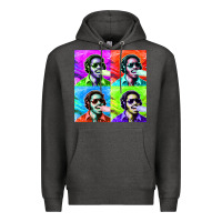 Charcoal Heather STEVIE WONDER! Premium Hoodie - InspiraDesign