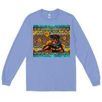 Colony Blue Rottweiler with western background Long Sleeve Tee - Artiststas