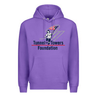 Purple Tunnel To Towers F-oundation American Flag USA Flag Premium Hoodie - InspiraDesign