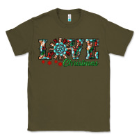 Army Green christmas love windmill Classic Tee - RanaPortraitStore