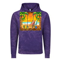 Cloud Purple sunset beach Vintage Hoodie - BarkalooDesign