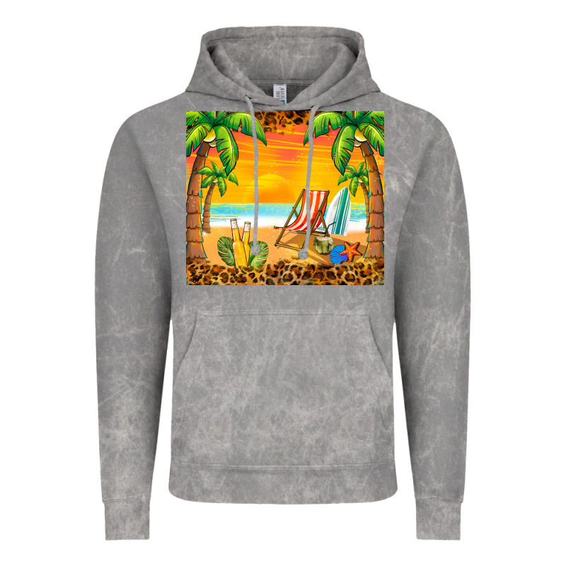 Sunset Beach Vintage Hoodie by BarkalooDesign | Teevron