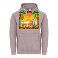 Vintage Zinc sunset beach Vintage Hoodie - BarkalooDesign