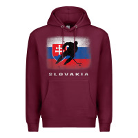 Burgundy Slovakia Ice Hockey Slovak Flag Premium Hoodie - InspiraDesign
