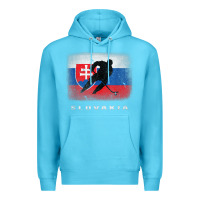 Ocean Blue Slovakia Ice Hockey Slovak Flag Premium Hoodie - InspiraDesign
