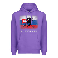 Purple Slovakia Ice Hockey Slovak Flag Premium Hoodie - InspiraDesign