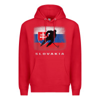 Red Slovakia Ice Hockey Slovak Flag Premium Hoodie - InspiraDesign