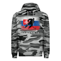 Slate Camo Slovakia Ice Hockey Slovak Flag Premium Hoodie - InspiraDesign