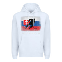 White Slovakia Ice Hockey Slovak Flag Premium Hoodie - InspiraDesign