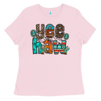 Bubblegum Pink yee haw Ladies Tee - RacoonDesign