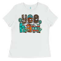 White yee haw Ladies Tee - RacoonDesign
