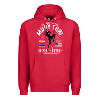 Cardinal thailand american flag muay thai boxing train hard repeat t shirt Premium Hoodie - InspiraDesign