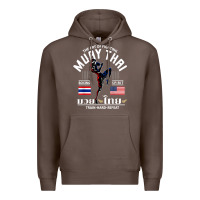 Thailand American Flag Muay Thai Boxing Train Hard Repeat T Shirt Premium Hoodie | Teevron