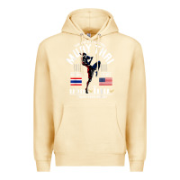 Pina Colada thailand american flag muay thai boxing train hard repeat t shirt Premium Hoodie - InspiraDesign