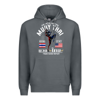 Rock thailand american flag muay thai boxing train hard repeat t shirt Premium Hoodie - InspiraDesign