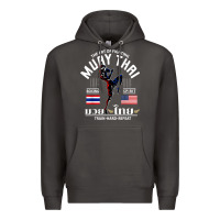 Smoke thailand american flag muay thai boxing train hard repeat t shirt Premium Hoodie - InspiraDesign