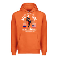Carrot thailand american flag muay thai boxing train hard repeat t shirt Premium Hoodie - InspiraDesign