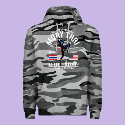 Thailand American Flag Muay Thai Boxing Train Hard Repeat T Shirt Premium Hoodie Designed By Inspiradesign