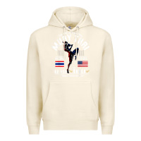Tofu thailand american flag muay thai boxing train hard repeat t shirt Premium Hoodie - InspiraDesign