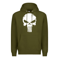 Army Green the punisher skull Premium Hoodie - InspiraDesign