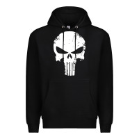 Black the punisher skull Premium Hoodie - InspiraDesign
