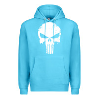 Ocean Blue the punisher skull Premium Hoodie - InspiraDesign