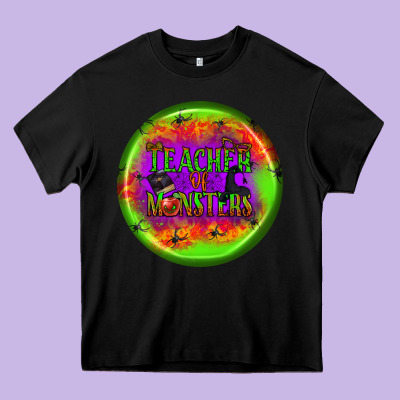 Teacher Monsters Earrings Heavy Core Tee Designed By Bundleandbundleshop