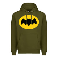 Army Green adam west bat Premium Hoodie - InspiraDesign