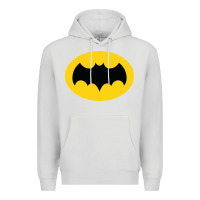 Dove Grey adam west bat Premium Hoodie - InspiraDesign