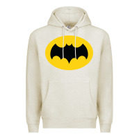Oatmeal Heather adam west bat Premium Hoodie - InspiraDesign