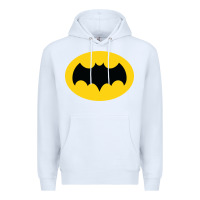 White adam west bat Premium Hoodie - InspiraDesign
