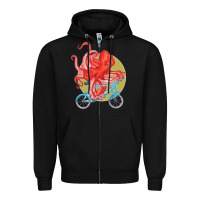Black Cycling octopus Zipper Hoodie - Bettercallsaul