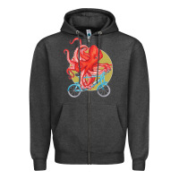 Charcoal Heather Cycling octopus Zipper Hoodie - Bettercallsaul