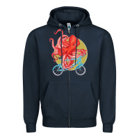 Navy Cycling octopus Zipper Hoodie - Bettercallsaul