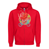 Red Cycling octopus Zipper Hoodie - Bettercallsaul