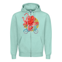 Seafoam Cycling octopus Zipper Hoodie - Bettercallsaul