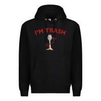 Black i'm trash forky Premium Hoodie - InspiraDesign