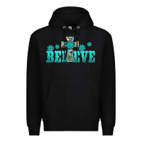 Black western turquoise's gemstones cross believe Premium Hoodie - BarkalooDesign