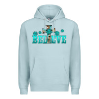 Blue Mist western turquoise's gemstones cross believe Premium Hoodie - BarkalooDesign
