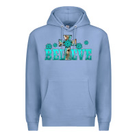 Colony Blue western turquoise's gemstones cross believe Premium Hoodie - BarkalooDesign