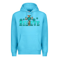 Ocean Blue western turquoise's gemstones cross believe Premium Hoodie - BarkalooDesign